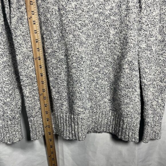 LL bean Women’s marled Gray Two Tone 100% Cotton Sweater Size Large - Picture 6 of 7